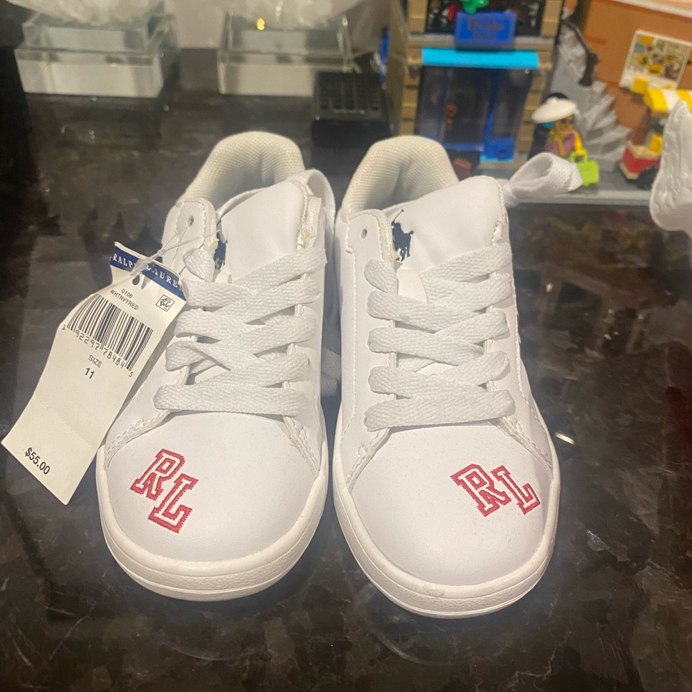 Ralph Lauren Kids White Sneakers